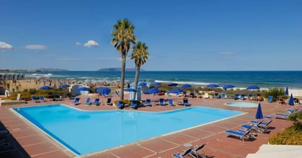 Baia Dei Mulini Resort & Spa pool with ocean views in Trapani