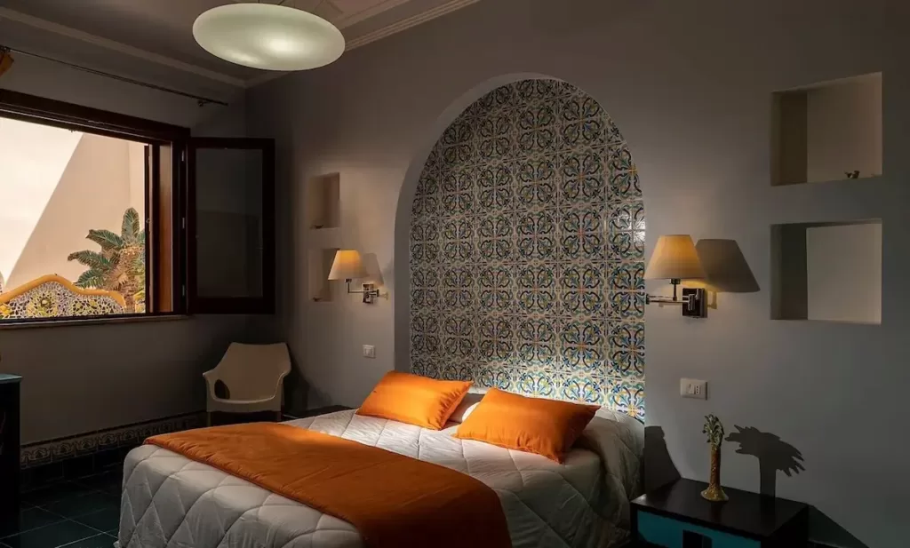 Hotel Riva del Sole tidy bedroom in San Vito Lo Capo