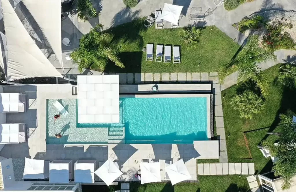 Doric Boutique Hotel Agrigento Ariel view of property and pool
