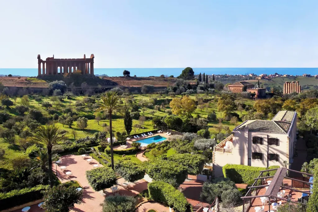 Villa Athena Resort in Agrigento overlooking the Valley of the Temples. One of the best hotels in Sicily