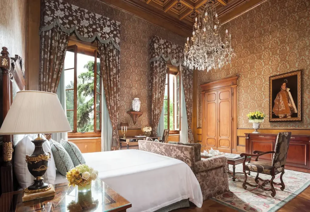 Suite at the Four Seasons luxury hotel in Florence Italy