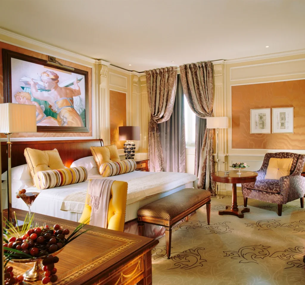 Luxury Italian room at Hotel Principe Di Savoia
